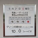 Toumei Kantorikurabu Resutoran - グリーンの速さは10.0フィートです。