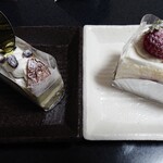 西洋菓子 無花果 - 抹茶のケーキ、ショートケーキ