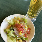 あっぷるぐりむ - サラダのドレッシングも美味しかった