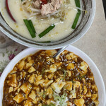 福飯店 - 豚骨台湾ラーメン＋麻婆豆腐丼　麺セット