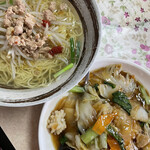 福飯店 - 塩台湾ラーメン＋中華丼　麺セット