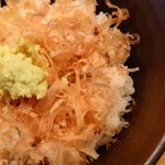 旬菜旬魚 お造りの山葵 - 山葵丼に　して　食べました