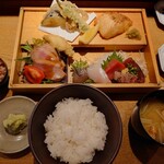 旬菜旬魚 お造りの山葵 - 田丸屋定食２８００円