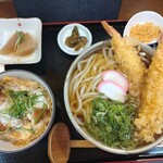 Jikaseimenudombiyori - 海老天ぷらうどん麺1.5倍　960円税込