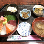 喜ぜん寿司 - ランチ（ちらし寿司セット）（税込800円）