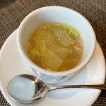 トラットリア ボーノボーノ - 桜海老と春キャベツ､新じゃがのスープ