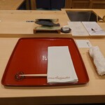 江戸町 すぎもと - テーブルセットアップ状況