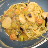 Selvaggio - パスタ、
                  帆立貝柱、茄子、アンチョビ、スパゲティ