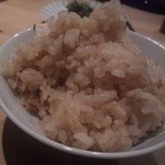 器楽亭 - 〆のキノコごはん。