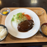 まちかど食堂 たかの - ハンバーグ定食（デミグラス）