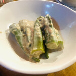 立ち飲み マルイチ - オクラの胡麻和え。200円