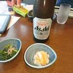 北の味紀行と地酒 北海道 - ビールはなぜかアサヒ。サッポロの赤星とかクラシックが飲みたかったな。