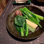 瀬里奈 - しゃぶしゃぶのスープで調理した野菜・その２です。