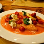 ピッツェリア パーレンテッシ - ⚫気仙沼産桜鱒とリコッタチーズ　トマトのガスパチョソース