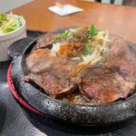 平達食堂 - 牛ハラミ定食　1100円　+　半にぼ達　500円