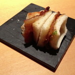 焼鳥 市松 - 油かすのサンド