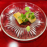 銀座 きた川 - 油通ししたいかを紹興酒に付けて: 最高です‼︎