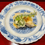 銀座 きた川 - 蛤の天麩羅　山椒醤油で！