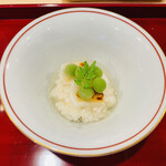 銀座 きた川 - お凌ぎ: 笹カレイの一夜干しと飯蒸し