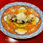 銀座 きた川 - 焼いたスッポンを天麩羅にしから餡掛けにする手の掛け用に感嘆！