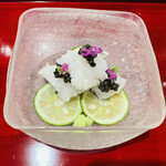 銀座 きた川 - 鱧の焼き霜キャビアのせ