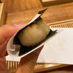 天婦羅 みやしろ - ホタテの天麩羅、海苔巻き