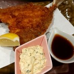 すし酒場 魚あるき - アジフライ　大きいしタルタル手作り