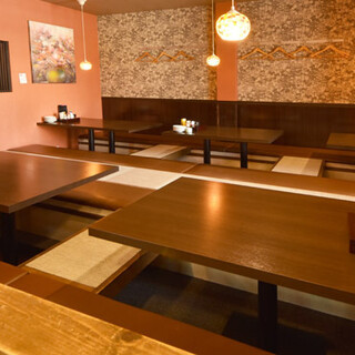 Equipped with a sunken kotatsu for up to 24 people ◆ From one person to a large banquet ◎