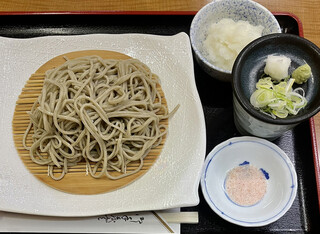 Karuizawa Juuwari Soba Daizen - Cold Zarashi Soba, JPY 1,600 + Japanese Radish, JPY 100