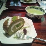 丸久小山園 - 2013.8　抹茶ロールと　薄茶（温）
