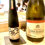 礒田 - いつもの天領、飲みきり瓶とパイパーエドシックをボトルで　限定ラベルですね