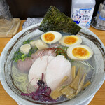 Chuukasoba Hanzawa - 限定 帆立出汁冷やしそば 1200円　煮玉子トッピング