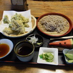 粕尾茶屋 - 料理写真:天もりセット（１５００円）