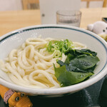 晴屋製麺所 - かけうどん(わかめのトッピング) 280円