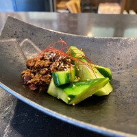 羊の肉味噌きゅうり