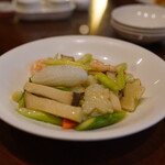 萬珍樓 - 烏賊と海老の香り炒め