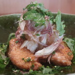 こころや - カンパチ唐揚げ すだちおろしポン酢アップ