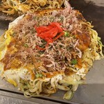 Okonomiyaki Aru - 鰹節トッピング後