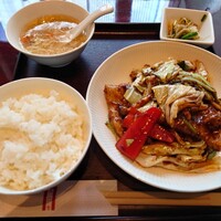 過門香 赤坂溜池山王店 - 三元豚の回鍋肉セット