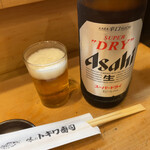 トキワ寿司 - 生が無くて瓶ビールです