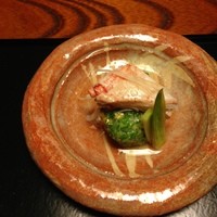 炭火割烹 いふき - 毛蟹とたたきオクラ　特にコレが…