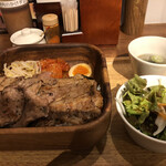 焼肉食堂ブリスケ - 牛カルビ牛タン定食