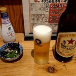 Gyuutan Taishuusakaba Bekotan - 瓶ビール&お通し