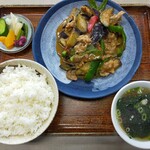 Ra-Men Hausu Michinoku - ナスとピーマン肉みそ炒め定食