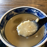Daigo cafe - カップの底には麹とカミアカリが沈んでいるので、よくかき混ぜて頂きます。
