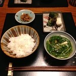 炭火割烹 いふき - 御飯+香の物+吸い物