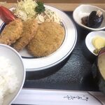 トンカツ 浅井 - 再訪問 2023/05 ハムカツメンチカツ定食 (850円)