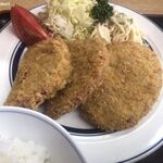 トンカツ 浅井 - 再訪問 2023/05 ハムカツメンチカツ定食 (850円)