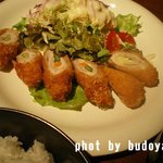 Okonomiyaki Teppan Yaki Oosaka - 本日の日替わり定食　肉巻　700円