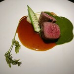 yokoyama - 豪州仔羊のロースと熊本赤牛のミンチの炭火焼き グリーンカレー